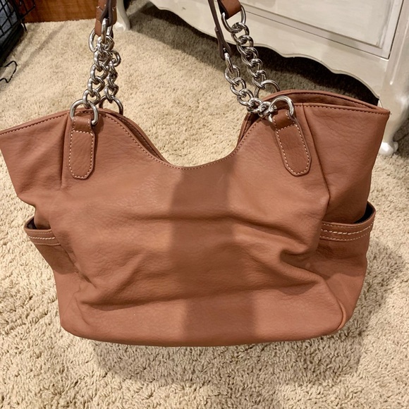 Beautiful Chaps brown leather shoulder bag- PERFECT condition; unused - Picture 3 of 7